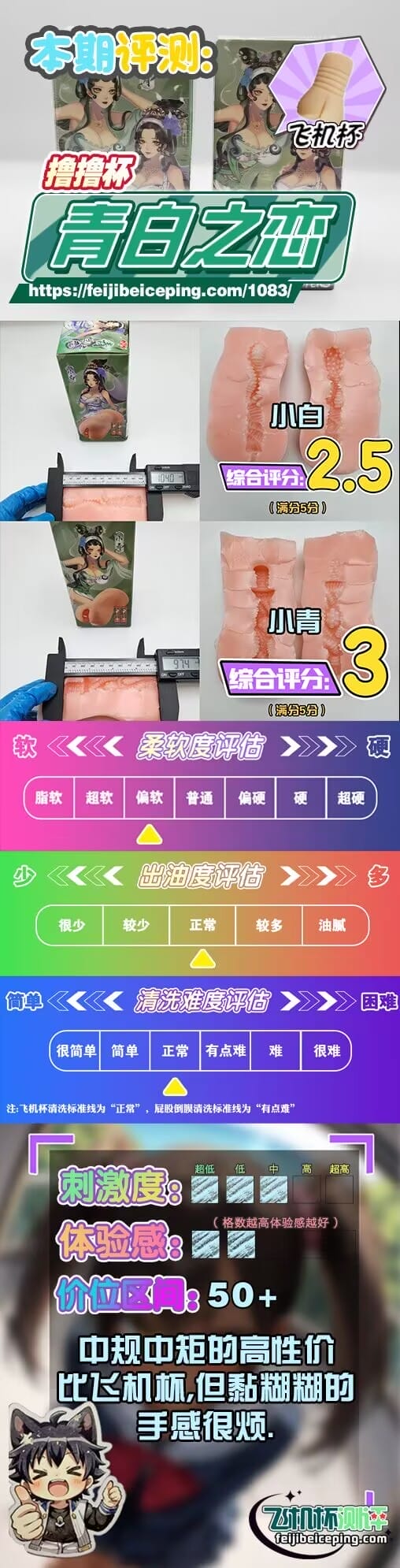撸撸杯青白之恋飞机杯测评